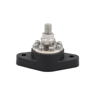 3/8 inch M10 RV Yacht 8-way Terminal Stud with 2 M5x20 Screws(Black)