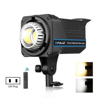 PULUZ 220V 150W Studio Video Light 3200K-5600K Dual Color Temperature Built-in Dissipate Heat System with Remote Control(US Plug