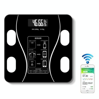 Household Smart Body Fat Electronic Weighing Scale, Battery Version(Black)