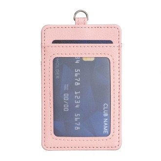 BFK15 Vertical ID Card Bag with Lanyard(Pink)