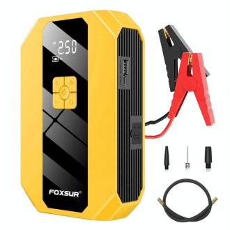 FOXSUR FJS-900 12V Car Multifunctional Emergency Start Power Supply Portable Air Pump