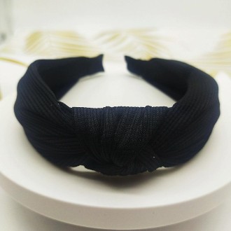 5cm Wide-brimmed Pressed Hair Solid Color Headband(Black)