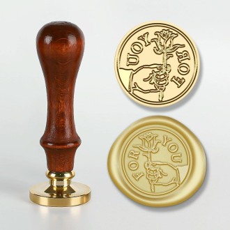 English Letters Series Fire Lacquer Seal Toxca Handle+Brass Seal Head(YW-25 For You)