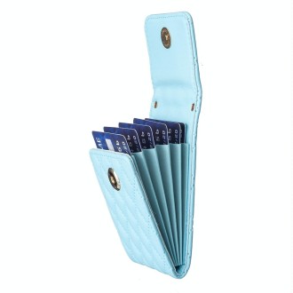 BFK08 Vertical Card Bag Mobile Phone Back Sticker(Blue)