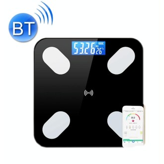 Smart Bluetooth Weight Scale Home Body Fat Measurement Health Scale Battery Model(Black True Class)