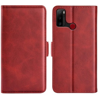 For Ulefone note 10 Dual-side Magnetic Buckle Leather Phone Case(Red)