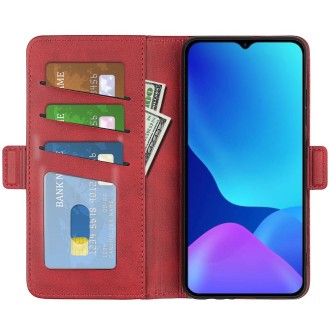 For Ulefone note 10 Dual-side Magnetic Buckle Leather Phone Case(Red)