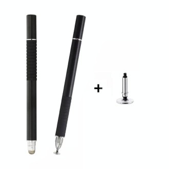 AT-31 Conductive Cloth Head + Precision Sucker Capacitive Pen Head 2-in-1 Handwriting Stylus with 1 Pen Head(Black)