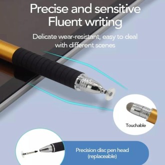 AT-31 Conductive Cloth Head + Precision Sucker Capacitive Pen Head 2-in-1 Handwriting Stylus with 1 Pen Head(Black)