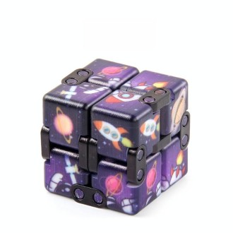 3 PCS  Infinite Magic Cube Halloween Theme Variety Flip Folding Second Order Magic Cube Finger Toy, Colour: NO.168-8-28 Space 