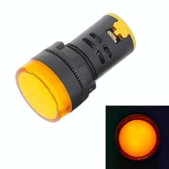 220V AD16-22D / S 22mm LED Signal Indicator Light Lamp(Yellow)