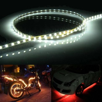 5 PCS 45 LED 3528 SMD Waterproof Flexible Car Strip Light for Car Decoration, DC 12V, Length: 90cm(White Light)