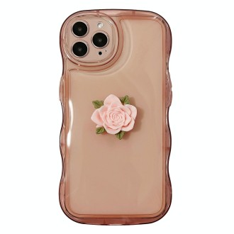 For iPhone 13 Pro Bubble Wave Rose Phone Case(Pink)