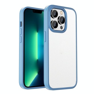 For iPhone 13 Pro Max Shadow Series Frosted Airbag Shockproof Phone Case (Light Blue)