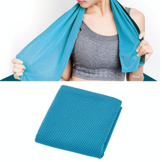 2 PCS Microfiber Fabric Gym Sports Towel Enduring Ice Towel, Size: 30*100cm(Blue)