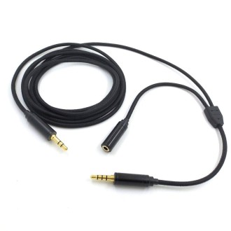 3.5mm Voice Party Live Recording Audio Cable Mobile Game Projection Computer Chat Link Cable(Black)