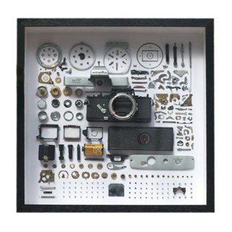 Non-Working Display 3D Mechanical Film Camera Square Photo Frame Mounting Disassemble Specimen Frame, Model: Style 5, Random Cam