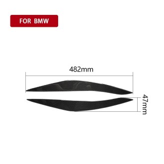 Carbon Fiber Car Lamp Eyebrow Decorative Sticker for BMW 5 Series F10 2010-2013