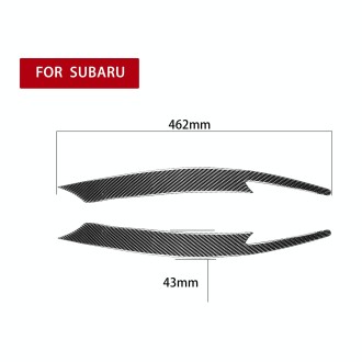 2 PCS / Set Carbon Fiber Car Lamp Eyebrow Decorative Sticker for Subaru Impreza/WRX 10th Generation 2008-2011, Drop Glue Version