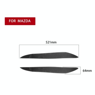 2 PCS / Set Carbon Fiber Car Lamp Eyebrow Decorative Sticker for Mazda 3 2010-2013 / M3 Xingcheng, Drop Glue Version