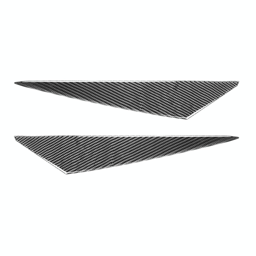 2 PCS / Set Carbon Fiber Car Lamp Eyebrow Decorative Sticker for BMW X1/E84 2009-2014, Drop Glue Version