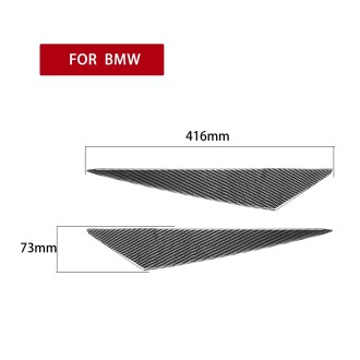 2 PCS / Set Carbon Fiber Car Lamp Eyebrow Decorative Sticker for BMW X1/E84 2009-2014, Drop Glue Version