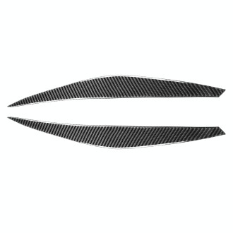 2 PCS / Set Carbon Fiber Car Lamp Eyebrow Decorative Sticker for BMW E71/X6 2008-2014, Drop Glue Version