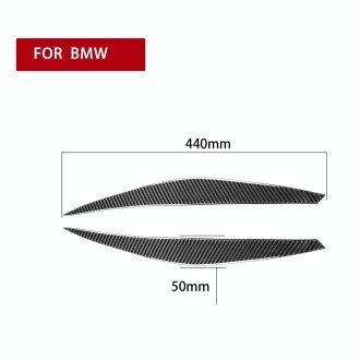 2 PCS / Set Carbon Fiber Car Lamp Eyebrow Decorative Sticker for BMW E71/X6 2008-2014, Drop Glue Version