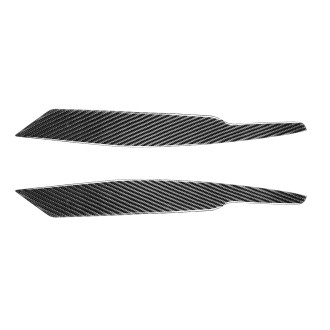 2 PCS / Set Carbon Fiber Car Lamp Eyebrow Decorative Sticker for Volkswagen Passat B6 3C 2005-2010, Drop Glue Version