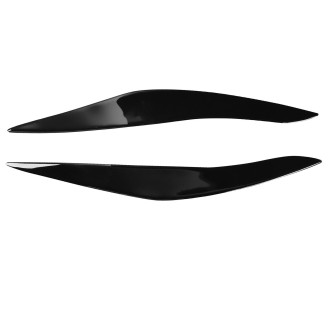 Pair Car Lamp Eyebrow Soft Decorative Sticker for BMW 5 Series F10 2010-2013(Black)