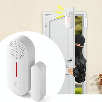 Tuya WiFi Sound And Light Door Magnetic Doors Windows Alarm Scene Linkage APP Reminder