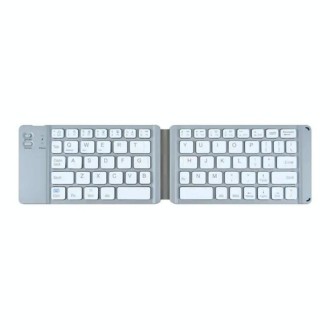 BT18 Bluetooth Keyboard Magnetic Folding Wireless Keyboard For Cell Phones Tablets Computers(Grey)