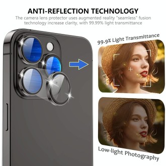 For iPhone 12 / 12 mini ENKAY AR Anti-reflection Camera Lens Glass Full Film(Silver)