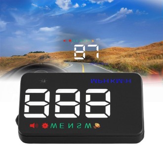 Geyiren A5 HUD 3.5 inch Car Head Up Display with GPS System, Two Mode Display, Light Sensors, KM/h MPH Speed, Compass, Speed Ala