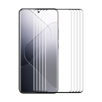 For Xiaomi 14 Pro 5pcs ENKAY Hat-Prince Heat Bending Full Side Glue Tempered Glass Film