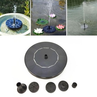 Garden Automatic Solar Floating Fountain Waterfall(Black)