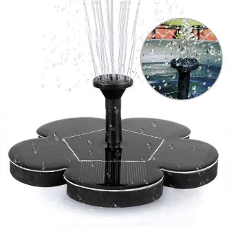 Outdoor Spraying of Solar Energy Miniature Fountain Brushless Water Pump Dprinkler Garden Decoration(Black)