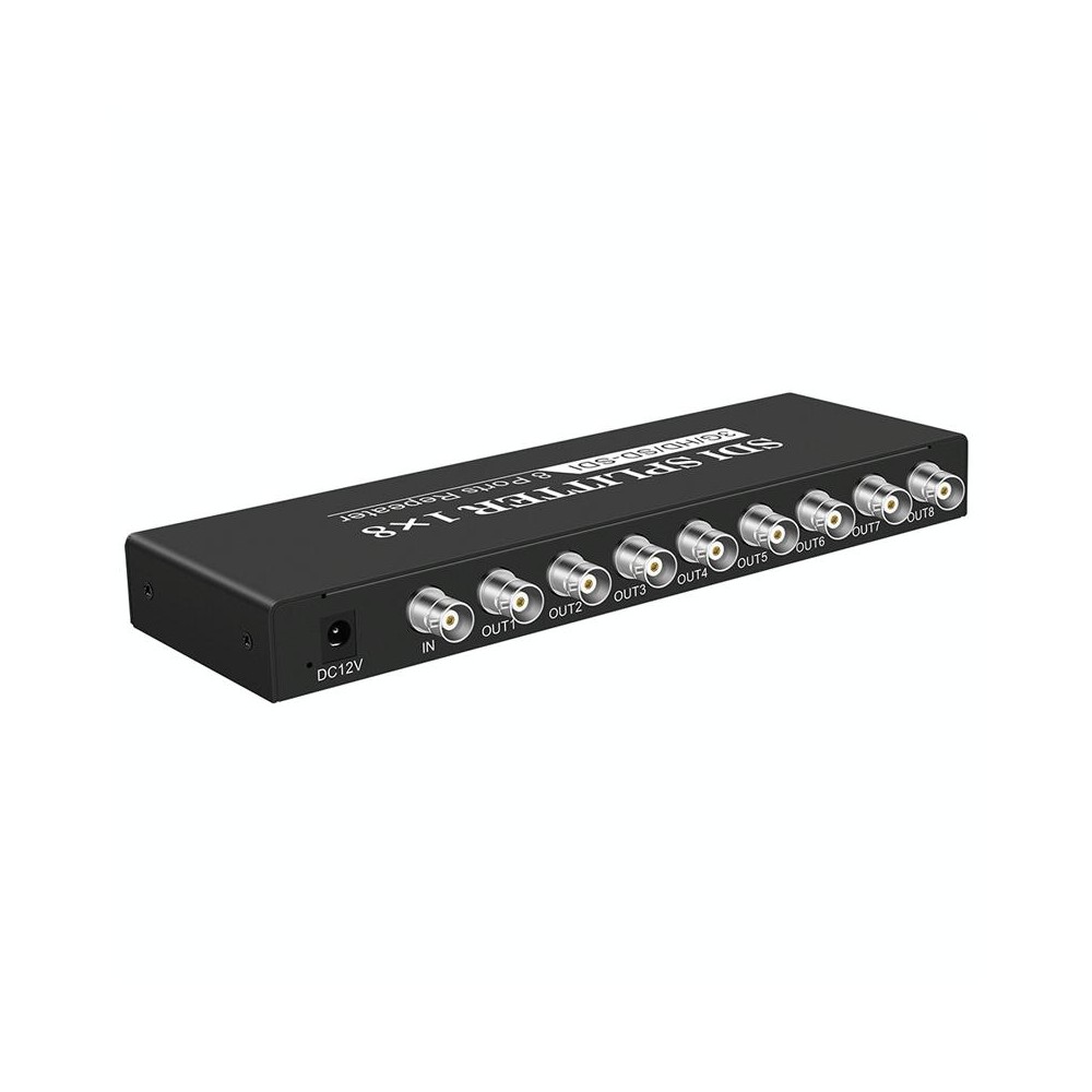 1 In 8 Out SD-SDI / HD-SDI / 3G-SDI Distribution Amplifier Video SDI Splitter(US Plug)