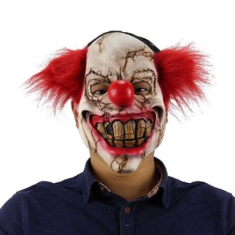 Halloween Festival Party Latex Bald Clown Frightened Mask