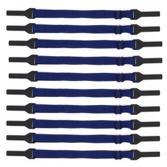 10pcs Long Style Glasses Non-Slip Rope Adjustable Elastic Sports Legs Anti-Drop Fixed Strap(Navy)