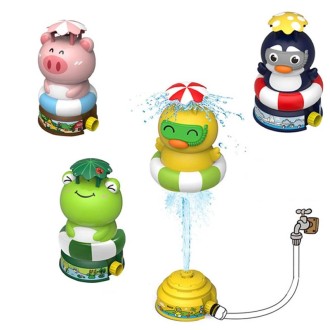 Animal Rotating Sprinkler Flying Children Water Toys, Style: Duck + 2 Joints + 3m Tube