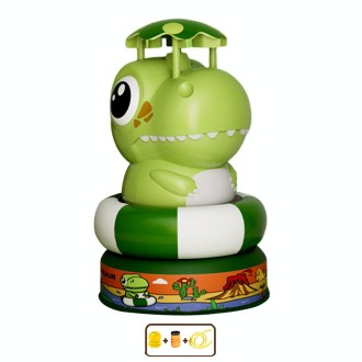 Outdoor Beach Dinosaur Sprinkler Drama Water Toys, Style: Green + 2 Plug + 3m Tube