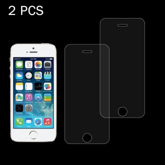 2 PCS for iPhone SE & 5s & 5C & 5 0.26mm 9H Surface Hardness 2.5D Explosion-proof Tempered Glass Screen Film