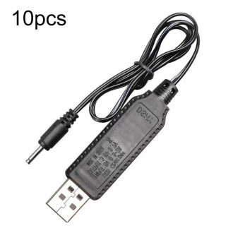 10pcs 3.7V IC Circuit Protection Lithium Battery USB Straight Head Charging Cable, Model: 2.5mm