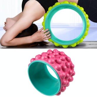 Yoga Back Bend Open Back Equipment Stovepipe Pilates Ring for Beginner(Upgrade Massage (Peach Pink))