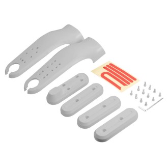 For Xiaomi M365 / PRO / 1S Skateboard Accessories Front Fork Plastic Protection Cover Reflecting Bar Set(White)