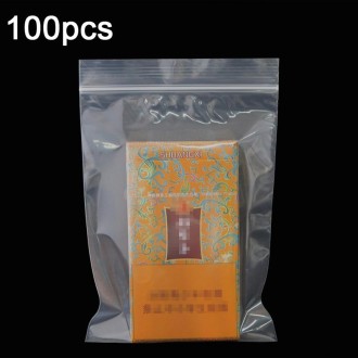 100pcs  Perforated Ziplock Bag Thickened Transparent Packaging Bag Plastic Sealed Bag 15 x  20cm 10 Silk No Hole