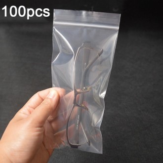 100pcs  Perforated Ziplock Bag Thickened Transparent Packaging Bag Plastic Sealed Bag 8 x 18cm 12 Silk No Hole