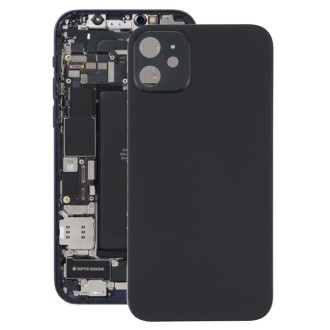 Glass Back Cover with Appearance Imitation of iP12 for iPhone XR(Black)