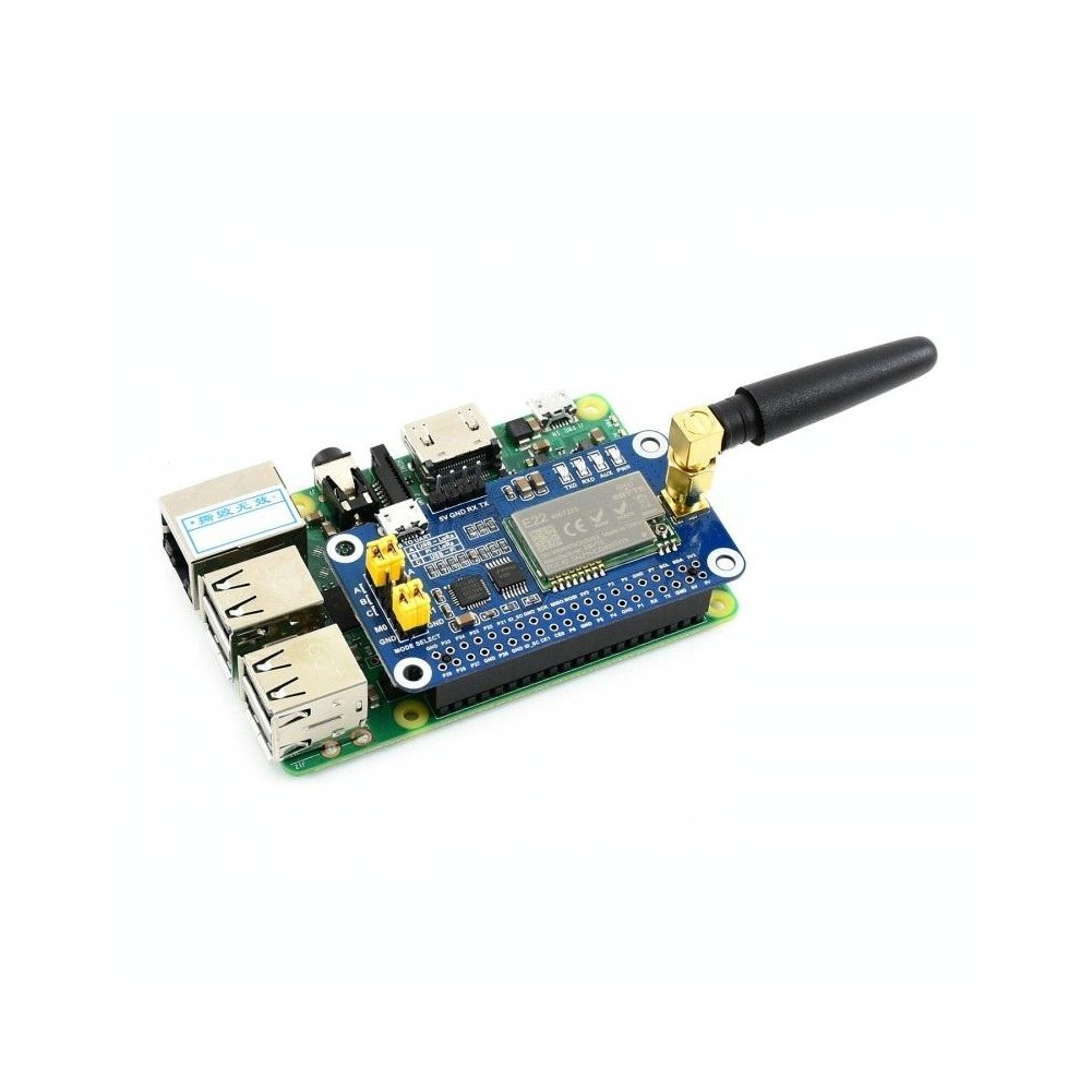 Waveshare LoRa HAT 433MHz Frequency Band for Raspberry Pi, Applicable for Europe / Asia / Africa